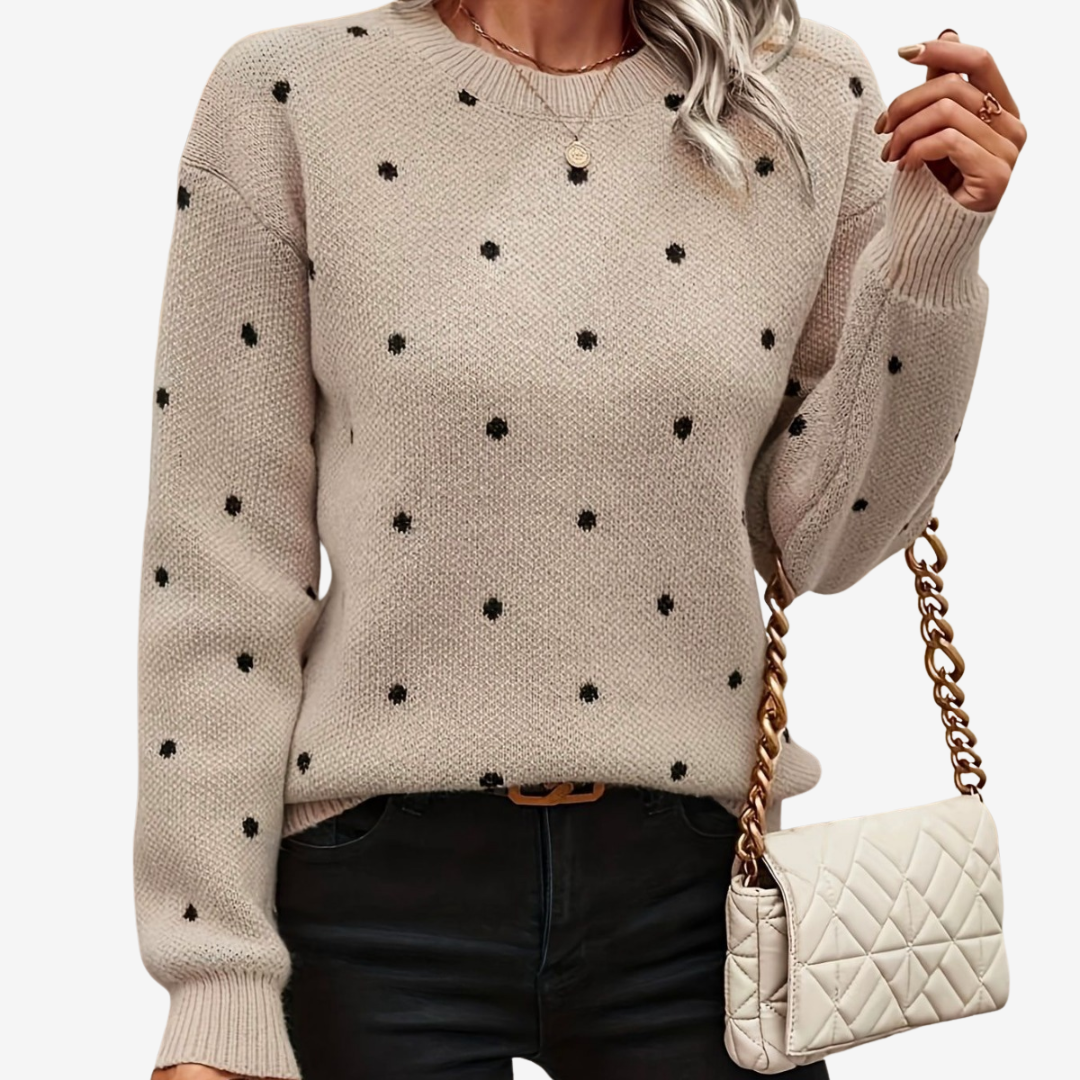 Aveline™ Elegant Polka Dot Sweater