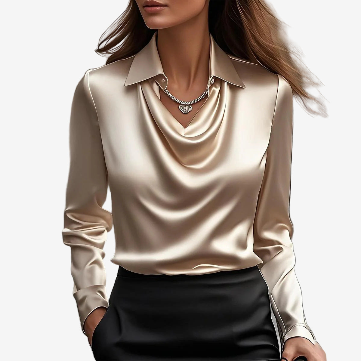 Elira™ Cowl Neck Blouse