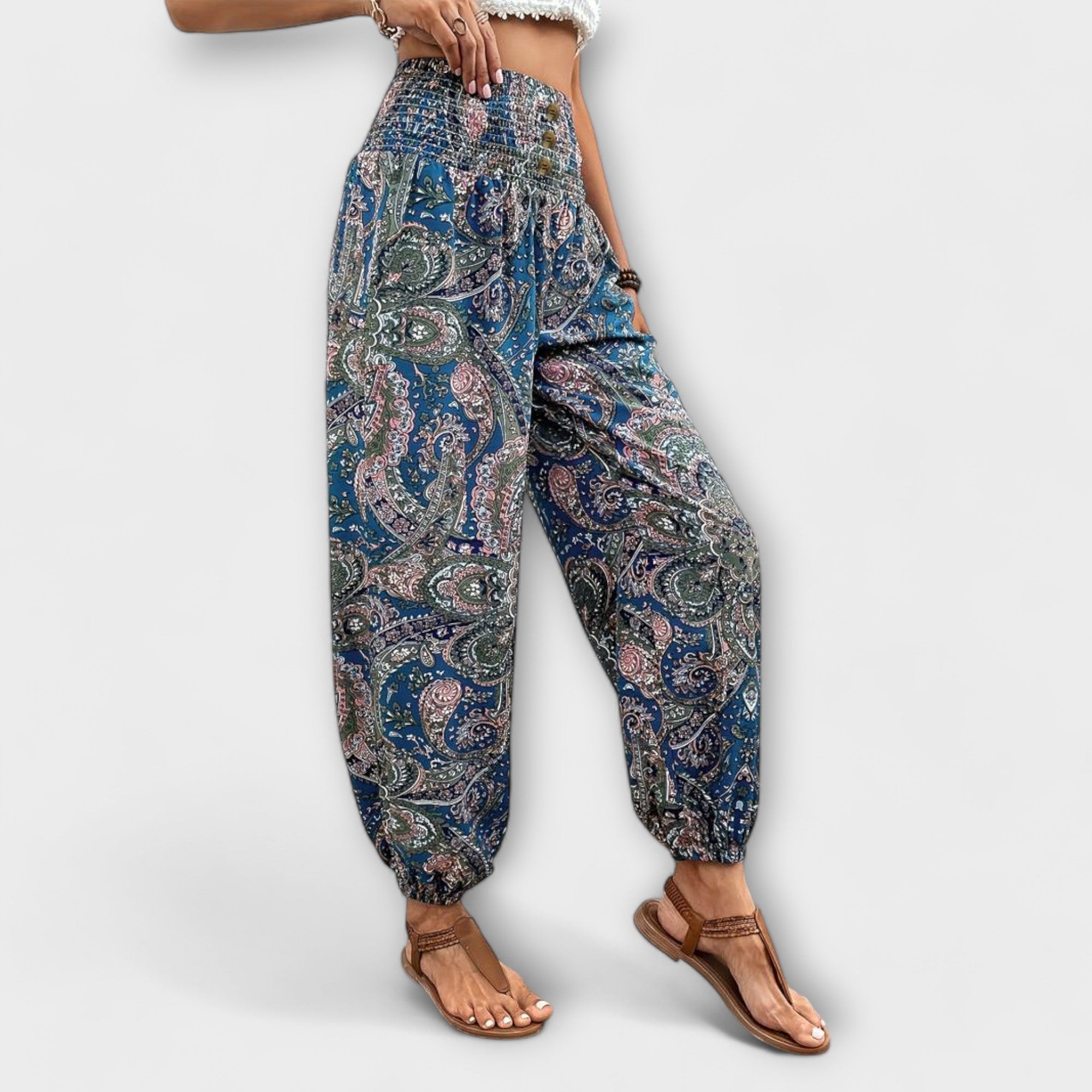 Pants with Ethnic Print