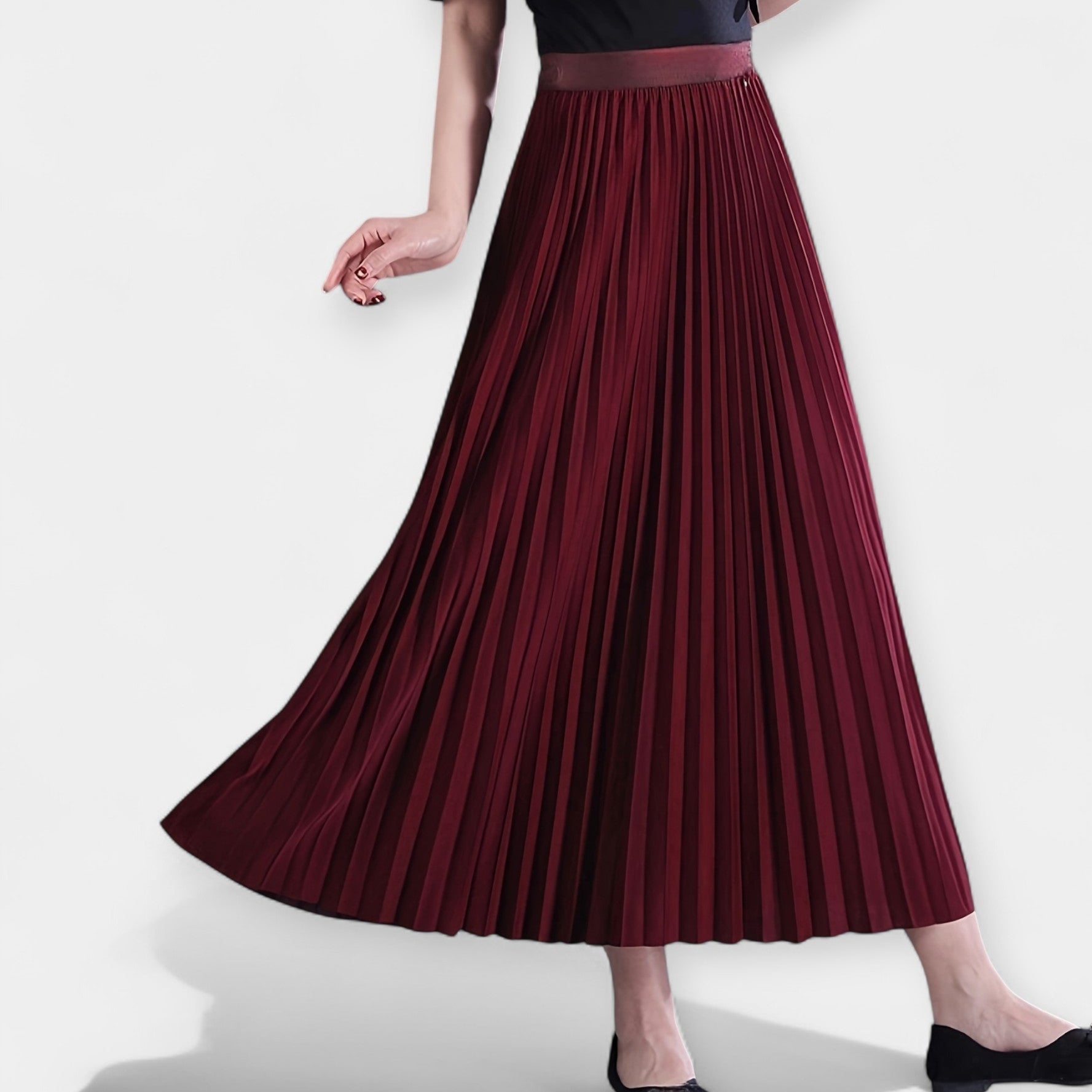 Long Pleated Skirt