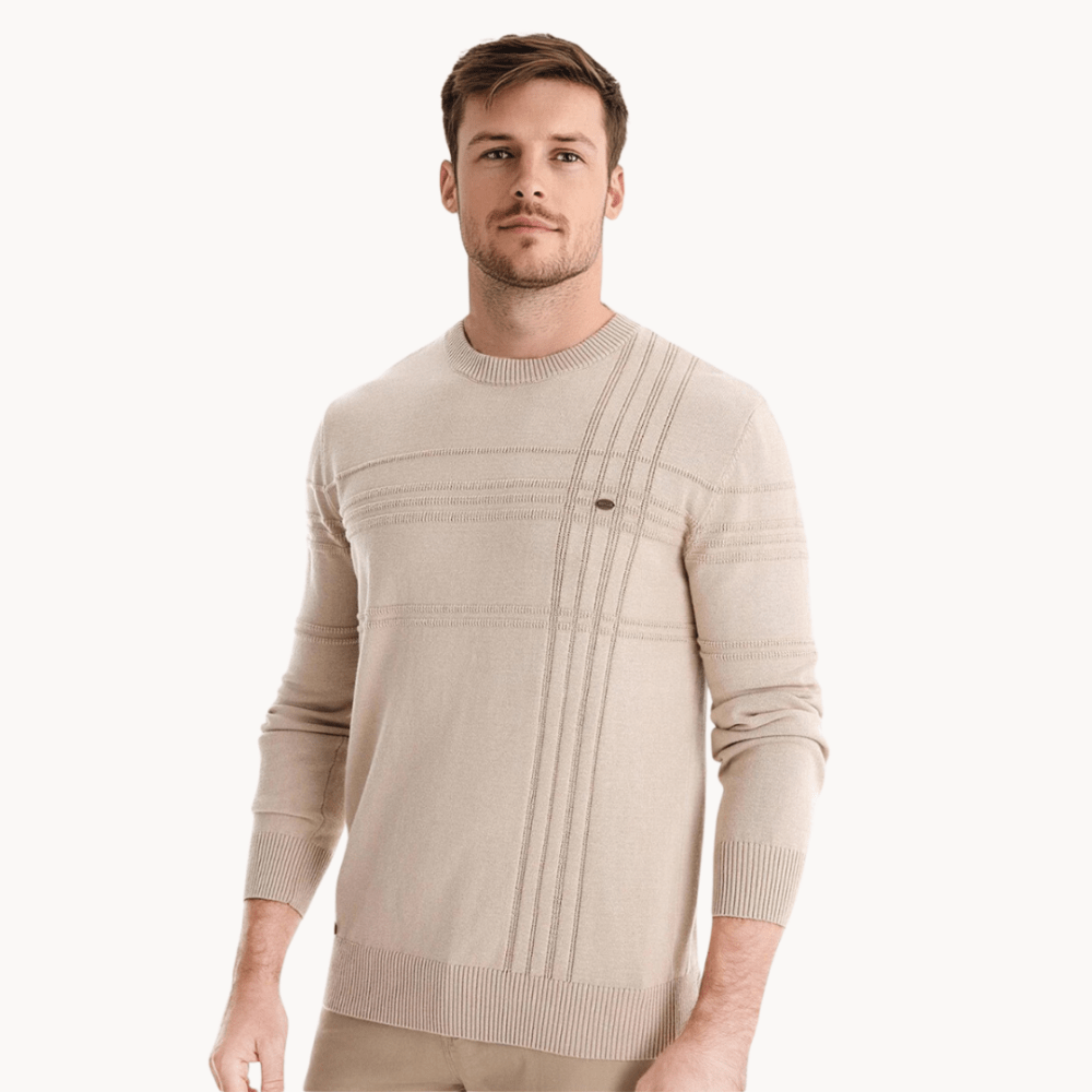 Burkhard | Stylish men's pullover with check design