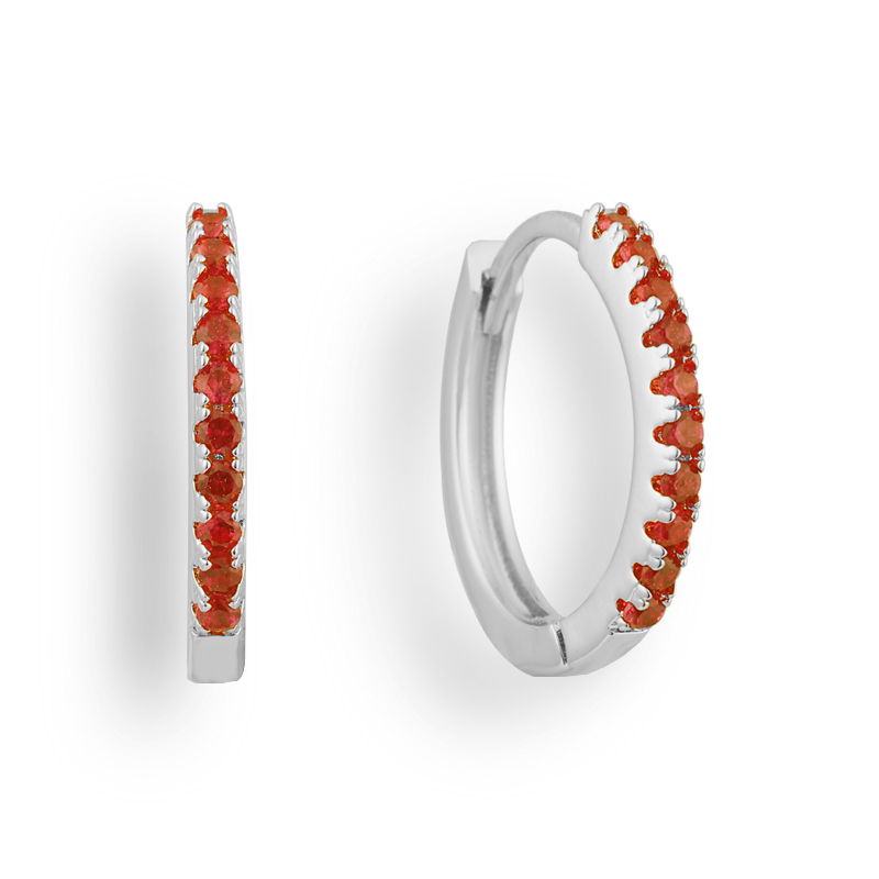 Hoop Earring with Zirconias