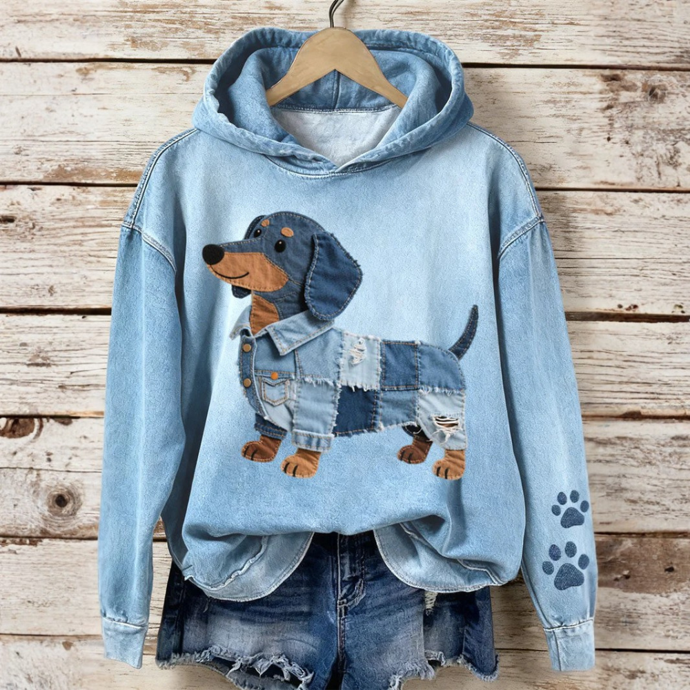 Star - Women's Patchwork Sweatshirt Jamnik-Motif